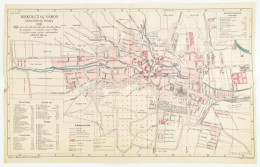 1921 Miskolc Thj. Város Belterületének Térképe, Szerk.: Lippay Béla, Kiadja: Magyar Jövő Részvénytársaság, 32×50 Cm - Sonstige & Ohne Zuordnung