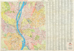 Cca 1930-1940 Budapest Térképe, II. Kiadás, 1:18 000, 63×94 Cm - Andere & Zonder Classificatie