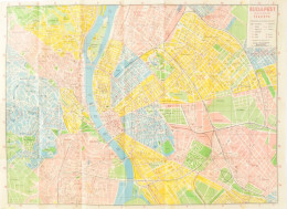 1942 Budapest útmutatója A Belterület Térképével, Autóbusz és Villamos Vonalak, Szakaszhatárok Jelzésével. Bp., Aczél Te - Sonstige & Ohne Zuordnung