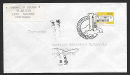 Portugal Lettre Retourné 1990 Cachet Commemoratif Expo Philatelique Santa Maria Da Feira Event Postmark Returned Cover - Annullamenti Meccanici (pubblicitari)