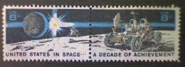 United States, Scott #1435b, Used(o), 1971, Moonscape, Continuous Pair, 8¢ - Gebruikt
