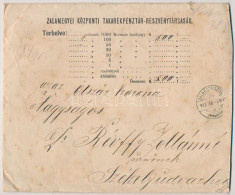 1913. "Zalamegyei Központi Takarékpénztár-Részvénytársaság" Boríték Viaszpecsétekkel, Bélyegzéssel - Unclassified