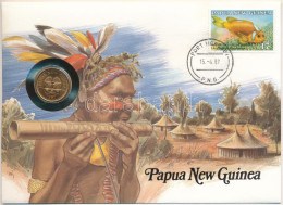 Pápua Új-Guinea 1987. 2t Cu-Zn Felbélyegzett Borítékban, Bélyegzéssel, Német Nyelvű Tájékoztatóval T:UNC  Papua New Guin - Non Classés