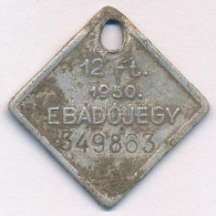 1950. "Ebadójegy 12Ft" Al Bárca T:F Hajlott - Unclassified