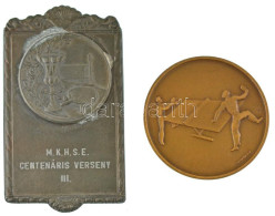 Madarassy Walter (1909-1994) 1950. Bronz Asztali Tenisz Díjérem, Hátoldalán "CS.B. 1950. ősz" Gravírozással (40mm) + Zn  - Unclassified