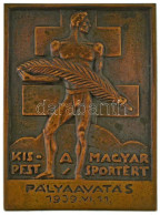 1939. "Kispest A Magyar Sportért" Egyoldalas öntött Br Plakett, "PÁLYAAVATÁS 1939. VI. 11" Gravírozással. Szign.: Szadai - Sin Clasificación