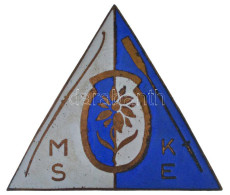 DN "MKSE" Zománcozott Fém Kitűző, Hátoldalán "JELVÉNYGYÁR BPEST HOLLÓ U. 14" Gyártói Jelzéssel (47x53mm) T:XF - Zonder Classificatie