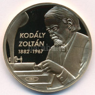 Ifj. Szlávics László (1959-) 2012. "Nagy Magyarok / Kodály Zoltán" Aranyozott Cu Emlékérem Tanúsítvánnyal (40mm) T:PP - Unclassified