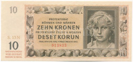 Német Harmadik Birodalom / Cseh-Morva Protektorátus 1942. 10K T:UNC,AU German Third Empire / Protectorate Of Bohemia And - Zonder Classificatie