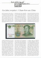 Kína 1999. 1Y Német Nyelvű Leírással T:I China 1999. 1 Yuan With German Description C:UNC Krause P#895 - Sin Clasificación