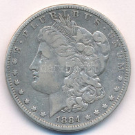 Amerikai Egyesült Államok 1884. 1$ Ag "Morgan" T:VF Kis Ph. USA 1884. Dollar Ag "Morgan Dollar" C:VF Small Edge Error Kr - Unclassified