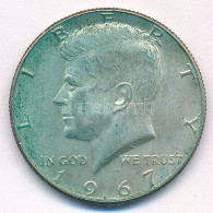 Amerikai Egyesült Államok 1967. 1/2$ Ag "Kennedy" T:AU,XF Patina  USA 1967. 1/2 Dollar Ag "Kennedy" C:AU,XF Patina  Krau - Sin Clasificación