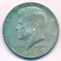 Amerikai Egyesült Államok 1967. 1/2$ Ag "Kennedy" T:AU,XF Patina  USA 1967. 1/2 Dollar Ag "Kennedy" C:AU,XF Patina  Krau - Non Classificati