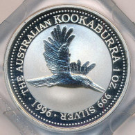 Ausztrália 1996. 1D Ag "Kacagójancsi" Kapszulában (31,10g) T:BU  Australia 1996. 1 Dollar Ag "Kookaburra" In Capsule (31 - Non Classés