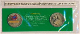 Ausztrália 2000. 5D Al-bronz "Sydneyi Olimpia 2000 - Gimnasztika" + Emlékérem DíszkiadásbanT:BU Australia 2000. 5 Dollar - Non Classificati
