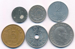 Dánia 1963-1972. 6db-os Vegyes Fémpénz Tétel T:AU-VF Oxidáció Denmark 1963-1972. 6pcs Of Mixed Coin Lot C:AU-VF Oxidatio - Unclassified