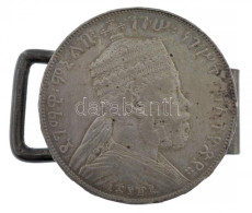 Etiópia 1895-1897. 1B Ag "II. Menelik" övcsattá Alakítva T:2-,3 Patina, Ph Ethiopia 1895-1897. 1 Birr Ag "Menelik II" Re - Non Classés