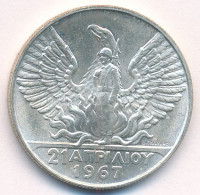 Görögország DN (1970). 50Dr Ag "1967-es Forradalom" T:UNC,AU Folt Greece ND (1970). 50 Drachmai Ag "Revolution 1967" C:U - Zonder Classificatie