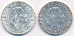 Hollandia 1963-1966. 2 1/2G Ag "Julianna" (2xklf) T:XF Patina Netherlands 1963-1966. 2 1/2 Gulden Ag "Juliana" (2xdiff)  - Sin Clasificación