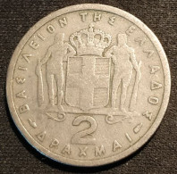 GRECE - GREECE - 2 DRACHMAI 1954 - Royaume - Paul I - KM 82 - Grèce