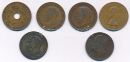 Vegyes: Brit Nyugat-Afrika 1956. 1p Bronz + Nagy-Britannia 1921-1963. 1p Bronz (3xklf) + Olaszország 1867-1894. 10c Bron - Zonder Classificatie