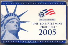 Amerikai Egyesült Államok 2005S 1c-1$ (6xklf) Forgalmi Sor, Műanyag Tokban + 1/4$ Cu-Ni "50 állam" (5xklf), Műanyag Tokb - Ohne Zuordnung