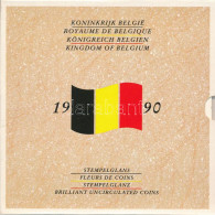 Belgium 1990. 50c-50Fr (10xklf) Forgalmi Sor Karton Dísztokban, Minden Névértékből Francia és Holland Feliratú érme + "W - Sin Clasificación