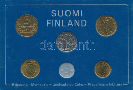 Finnország 1981. 5p-5M (6xklf) Forgalmi Sor Plasztik Tokban T:UNC  Finland 1981. 5 Pennia - 5 Markka (6xdiff) Coin Set I - Sin Clasificación