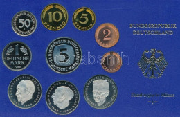 NSZK 1985J 1pf-5M (10xklf) Forgalmi Sor Műanyag Dísztokban T:PP FRG 1985J 1 Pfennig - 5 Mark (10xdiff) Coin Set In Plast - Unclassified