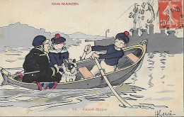 ILLUSTRATEUR -  GERVEZE 1913 -  NOS MARINS -  CANOT- MAJOR -  CARTE COLORISEE - CARTE EN L ETAT - Gervese, H.