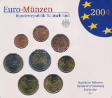 Németország 2004G 1c-2E (8xklf) Forgalmi Szett Műanyag Tokban T:UNC Germany 2004G 1 Cent - 2 Euro (8xdiff) Coin Set In P - Zonder Classificatie