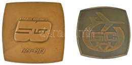 Lengyelország 1979. "A LOT Lengyel Légitársaság 50. évfordulója - 1929-1979" Kétoldalas Bronz Emlékplakett (65x65mm) + 1 - Zonder Classificatie