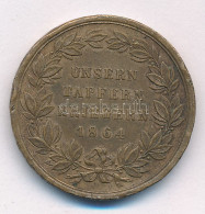 1864. "Az 1864. évi Dán Hadjárat Emlékérme" Bronz Kitüntetés Mellszalag és Fül Nélkül T:VF Ph. Hungary 1864. "Denmark Wa - Unclassified