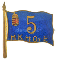 1914-1918. "5. M.K.H.GY.E (Magyar Királyi Honvéd Gyalogezred)" Zománcozott Jelvény, Hátlapon "ARKANZAS VÁCI UTCA BUDAPES - Non Classés