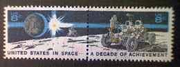 United States, Scott #1435b, Used(o), 1971, Moonscape, Continuous Pair, 8¢ - Used Stamps