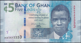 GHANA - 5 Cedis 04.03.2017 {60 Years Of Central Banking In Ghana 1957-2017} UNC P.43 - Ghana