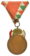 1948. "48-as Díszérem" Részben Zománcozott Bronz Kitüntetés Mellszalagon T:AU Hungary 1948. "Medal Of Honour Commemorati - Ohne Zuordnung