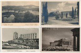 ** 11 Db RÉGI Görög Város Képeslap Vegyes Minőségben, Főleg Athén / 11 Pre-1945 Greek Town-view Postcards In Mixed Quali - Ohne Zuordnung