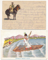 **, * 10 Db RÉGI Magyar Népviseletes Képeslap Vegyes Minőségben / 10 Pre-1945 Hungarian Folklore Postcards In Mixed Qual - Ohne Zuordnung