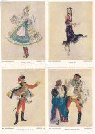 ** Der Zigeunerbaron / A Cigánybáró - 4 Db Régi Képeslap Johanna Plak Rajzaival / The Gypsy Baron - 4 Pre-1945 Postcards - Unclassified