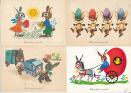 **, * 51 Db MODERN Magyar Retro Húsvéti Grafikai üdvözlő Képeslap Vegyes Minőségben / 51 Modern Hungarian Retro Easter G - Sin Clasificación