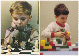 **, * 35 Db MODERN Motívumlap: Gyerekek és Játékok / 35 Modern Motive Cards: Children And Toys - Unclassified