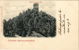 * T2 1902 Bálványosfürdő, Baile Balvanyos (Torja, Turia); Bálványos Vár. Fénynyomat Divald Műintézetéből / Castle / Ceta - Sin Clasificación