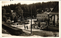 T2/T3 1942 Borszék, Borsec; Park, Hotel Mélik Szálloda és étterem. Heiter György Udvari Fényképész Felvétele és Kiadása  - Non Classés