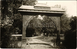 * T2/T3 Erdély, Székelykapu Erdély és Udvarhely Vármegye Címerével / Poarta Secuiasca / Transylvanian Wood Carved Gate W - Ohne Zuordnung