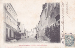 CPA 89 @ COULANGES SUR YONNE - La Rue Du Pont Et Le Café En 1904 - Coulanges Sur Yonne