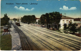 T2/T3 1917 Komárom, Komárnó; Vasútállomás, Gőzmozdony, Vonat / Railway Station, Locomotive, Train - Non Classés