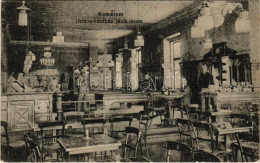 T3 1914 Komárom, Komárnó; Otthon Kávéház Belseje, Játék Terem, Biliárdasztalok / Cafe Interior, Game Hall, Pool Tables ( - Unclassified