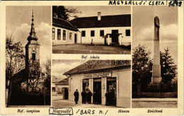 T2 1944 Nagysalló, Tekovské Luzany, Tekovské Sarluhy; Református Templom és Iskola, Emlékmű, Hanza Fogyasztási és értéke - Non Classés
