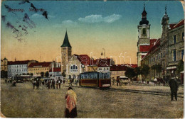 T2/T3 1916 Pozsony, Pressburg, Bratislava; Vásártér, Villamos, Piac / Market Square, Tram (EK) - Non Classés